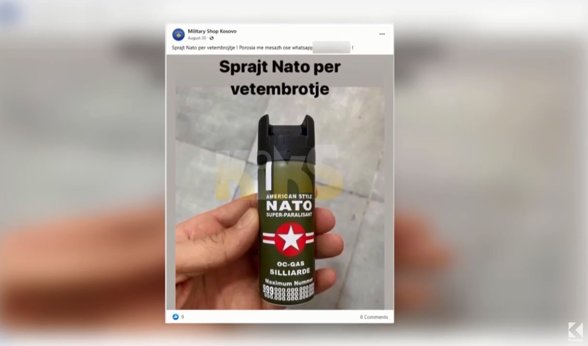 "Pepper spray", kontrabandohet dhe shitet ilegalisht nga Shqipëria në Kosovë (VIDEO)