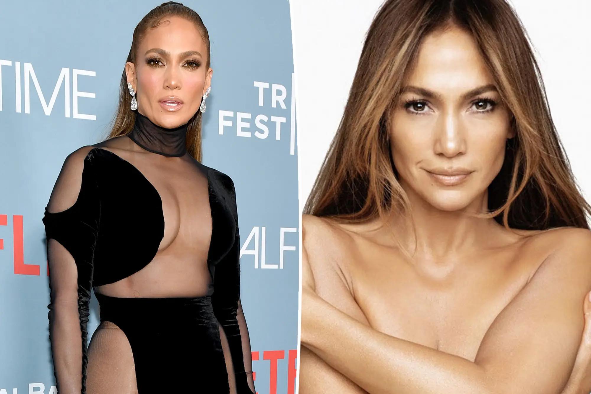 Jennifer Lopez pozon "nudo" për t'i promovuar produktet e saj të reja kozmetike (FOTO)