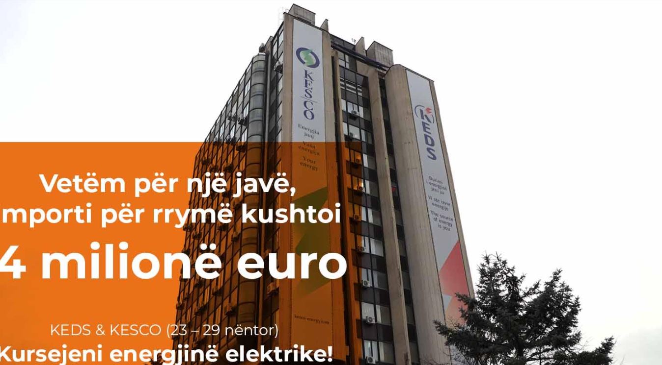 KEDS/KESCO: Importuam 4 milionë euro energji elektrike vetëm javën e fundit të nëntorit