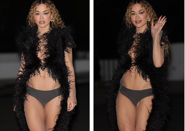 Rita Ora shfaqet me të brendshme në tapetin e kuq