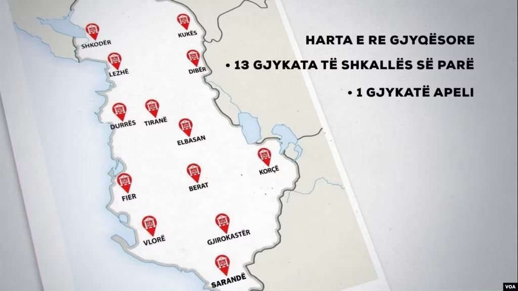 Harta e re gjyqësore në Shqipëri, shqetësime për kostot dhe vonesat në drejtësi