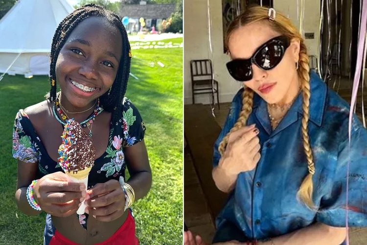 Madonna përmbyll verën në një festë në pishinë me fëmijët e saj