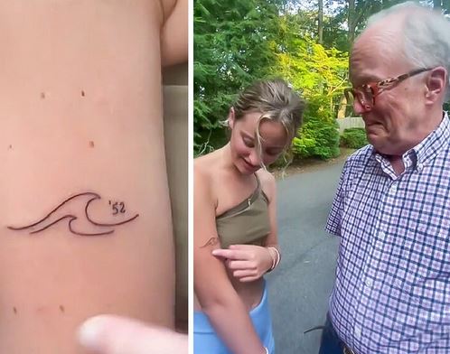 Vajza befason babanë me Alzheimer me një tatuazh të ri, ai shpërthen në lot (FOTO)