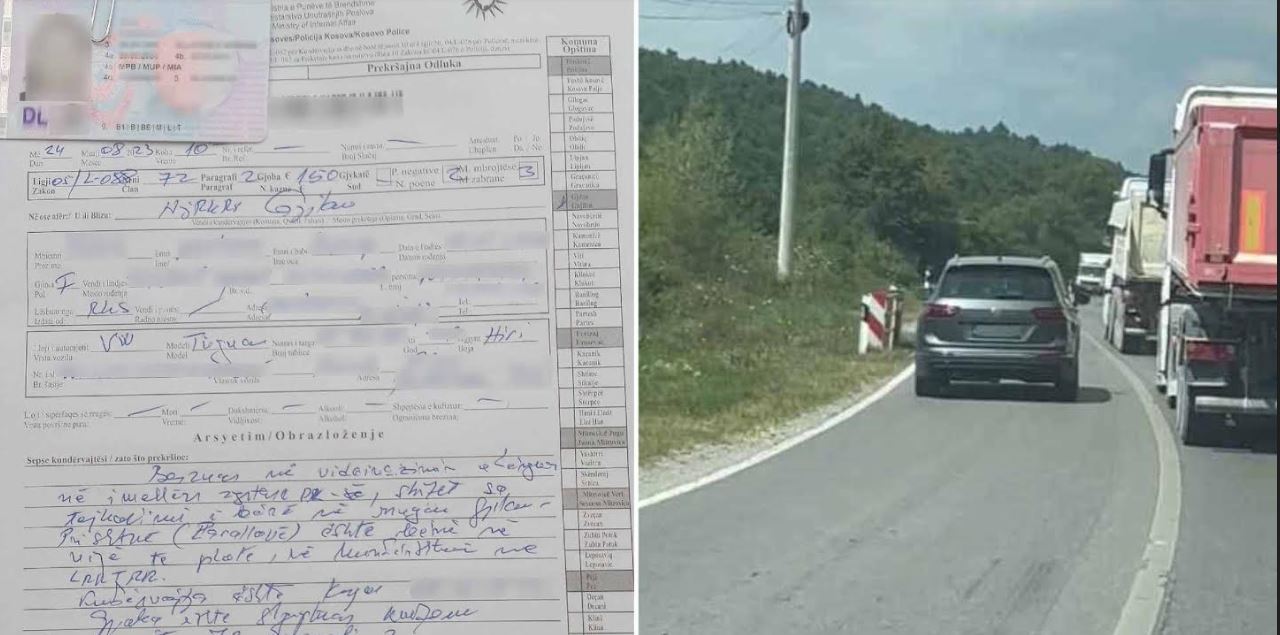 Shoferi tejkalon në vijë të plotë, i shqiptohen pikë negative dhe i ndalohet vozitja për tre muaj