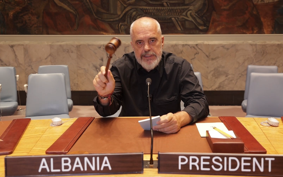 Rama ndan mesazh nga salla e Këshillit të Sigurimit ku Shqipëria nesër drejton një nga seancat më të rëndësishme në OKB