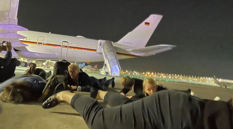 Alarm për raketë në Tel Aviv, ekipi i Scholzit në panik, shtrihen përtokë