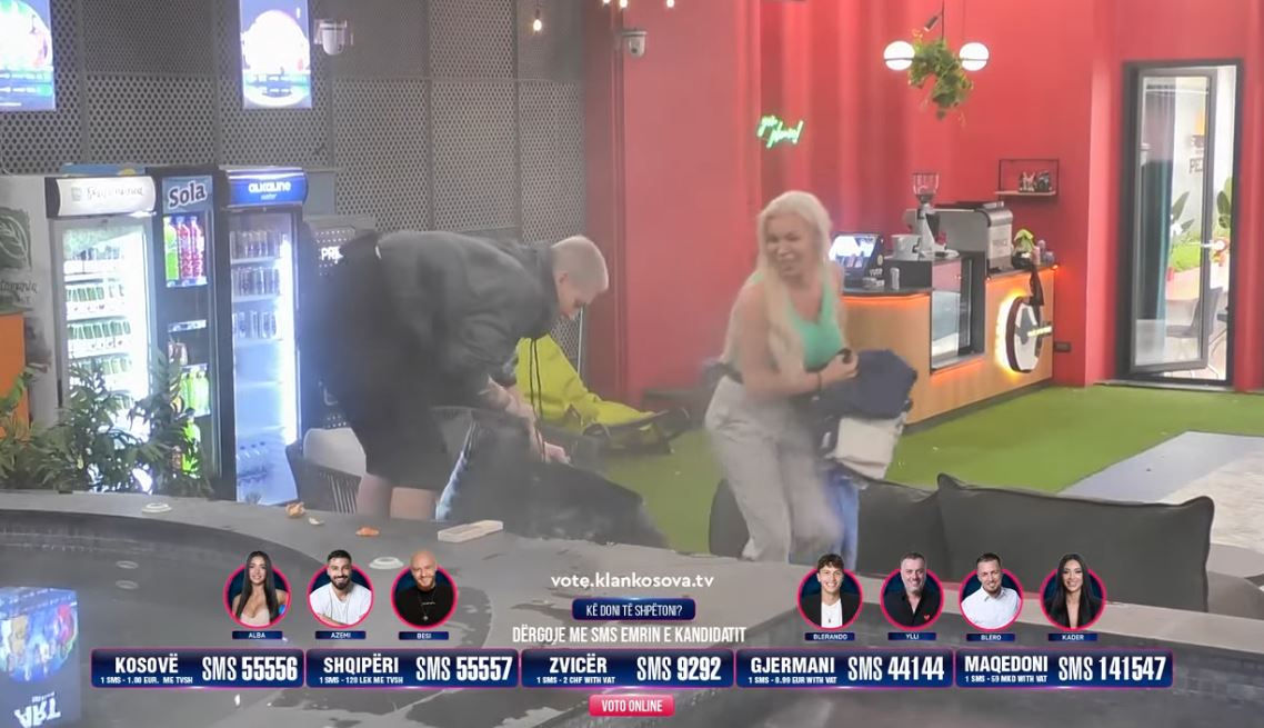 Miss Rose dhe Edona ia hedhin të gjitha rrobat në pishinë Ganiut dhe Bleros (VIDEO)