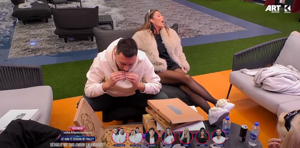 E dashura e Mirdonit sjellë pica për banorët e Big Brother VIP Kosova 2 (VIDEO)