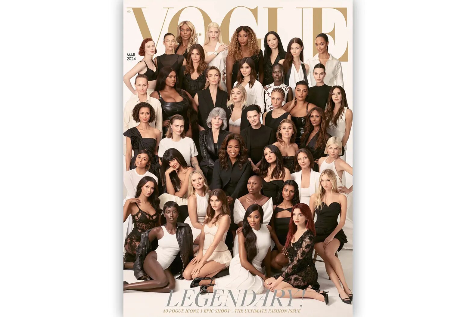 Dua Lipa në mesin e 40 super-yjeve në kopertinën historike të Vogue