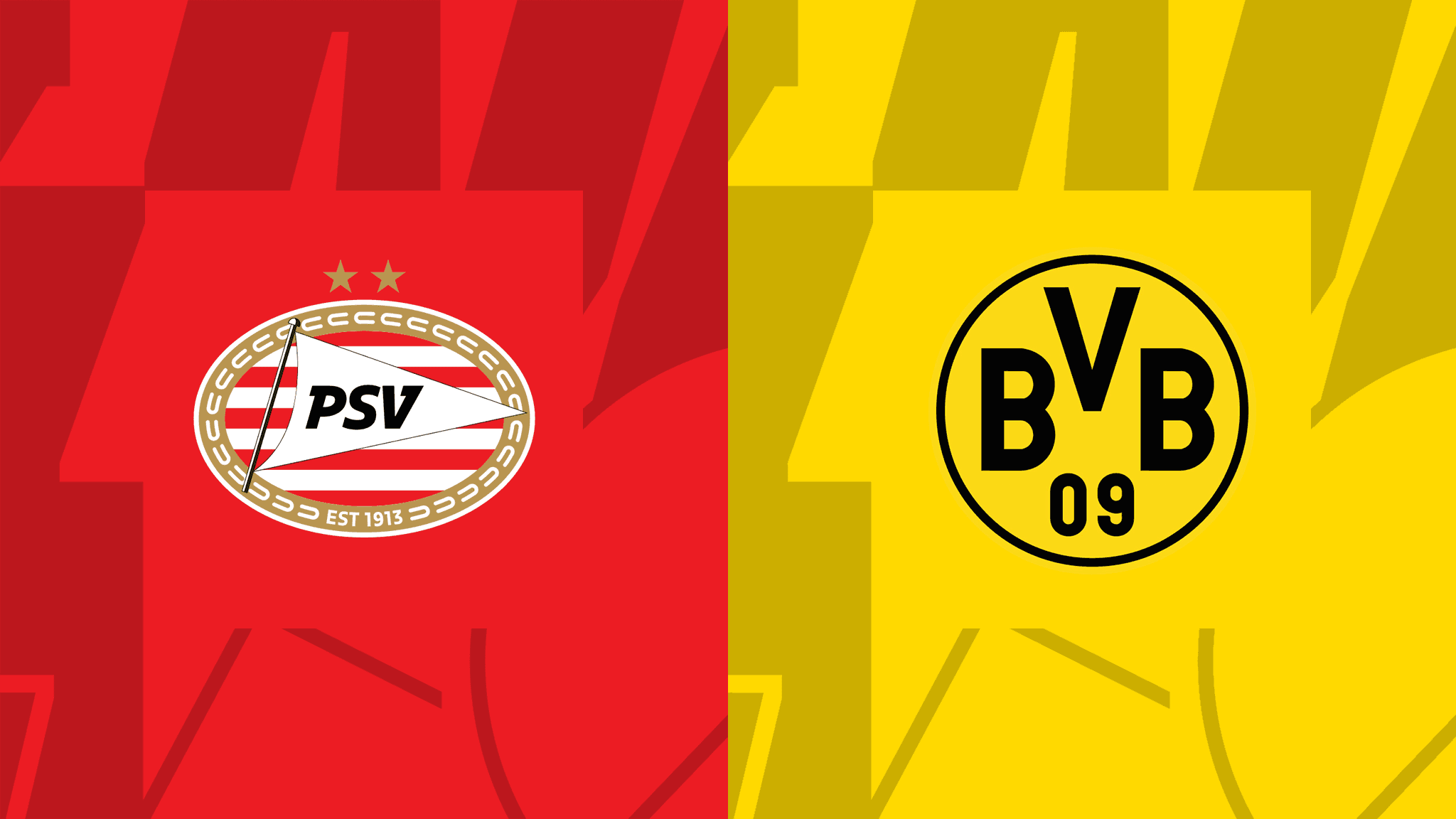 PSV-Dortmund, publikohen formacionet zyrtare