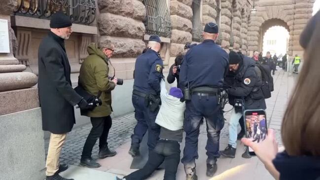 Policia largon Greta Thunbergun nga bllokimi i parlamentit suedez