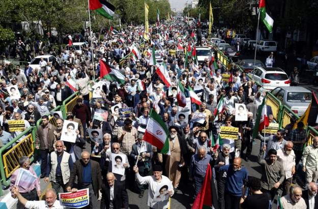 Mbahet protestë anti-izraelite në Iran