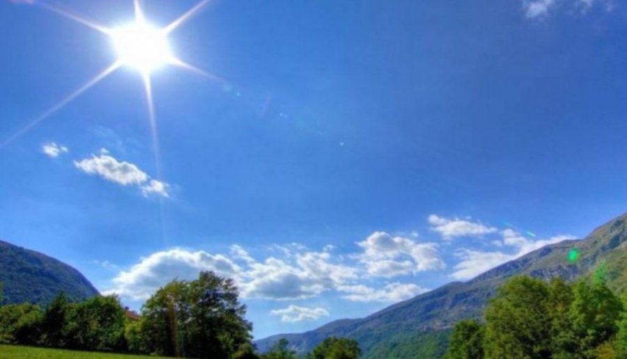 E hënë me diell dhe temperatura të larta