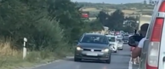 Foto nga aksident në rrugën Gjakovë-Prizren