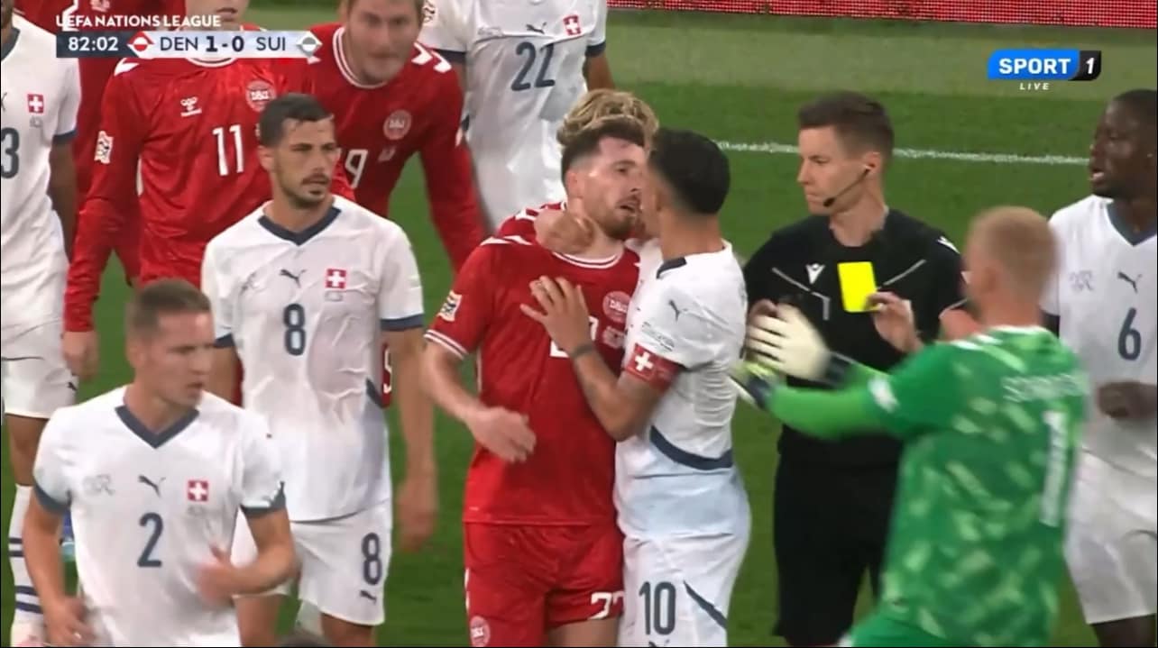 Kacafytjet “skuqin” Xhakën, Zvicra mposhtet nga Danimarka