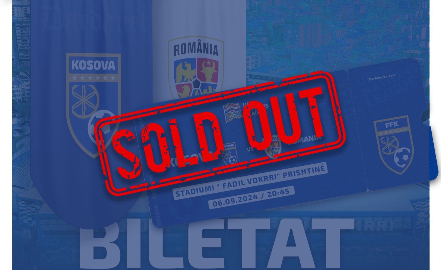 Interesim i jashtëzakonshëm për Kosovë-Rumani, shiten të gjitha biletat