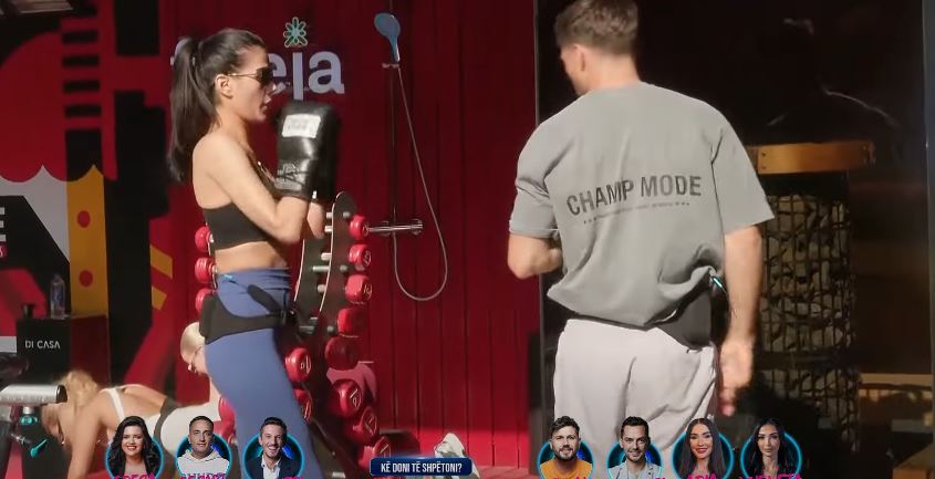 Driloni i bën stërvitje Dianës në boks (VIDEO)