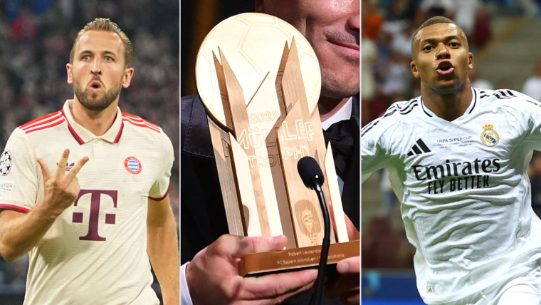 Kane dhe Mbappe ndajnë çmimin për sulmuesin më të mirë