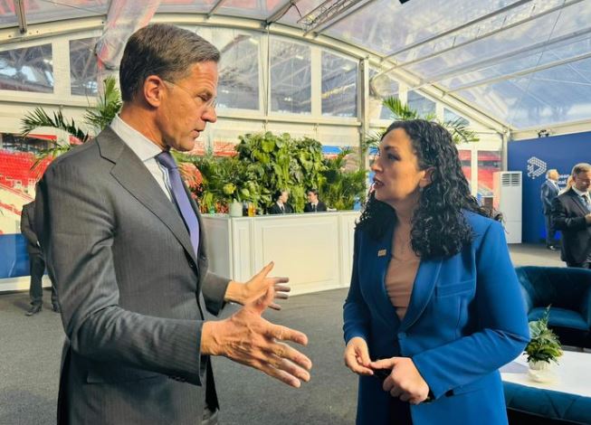 Mark Rutte dhe Vjosa Osmani në Budapest