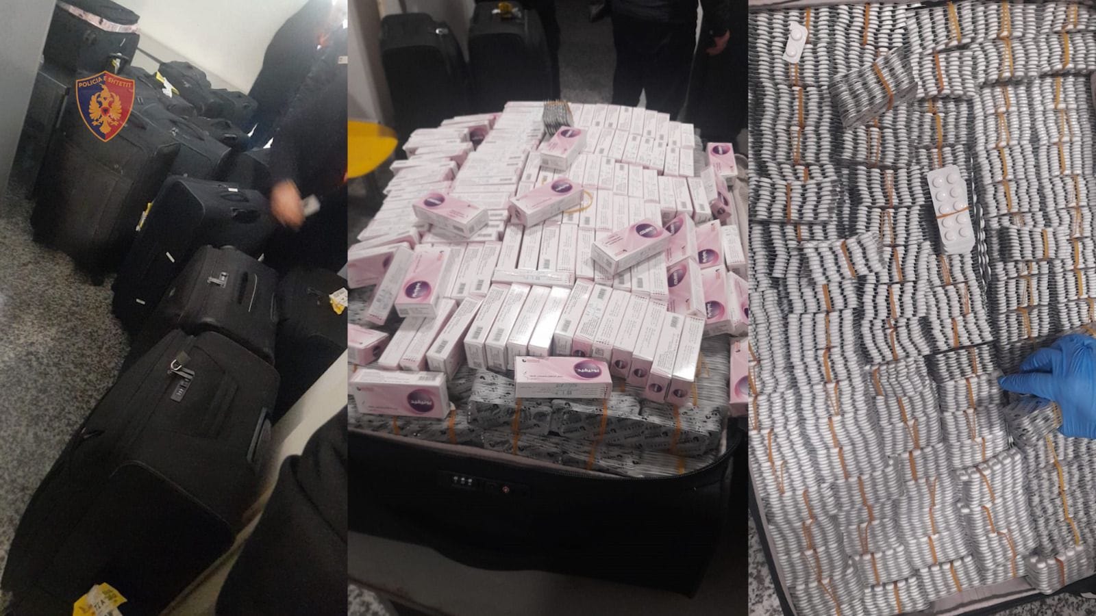 Arrestohen pesë kosovarë në Shqipëri, i kapen 14 valixhe me 471 kilogramë barna