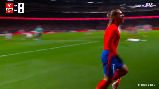 Atletico Madrid fiton në sekondat e fundit ndaj Sevillas