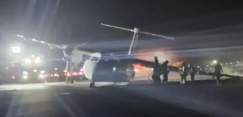Aeroplani i Air Canada del nga pista dhe merr flakë gjatë uljes në aeroportin e Halifax-it