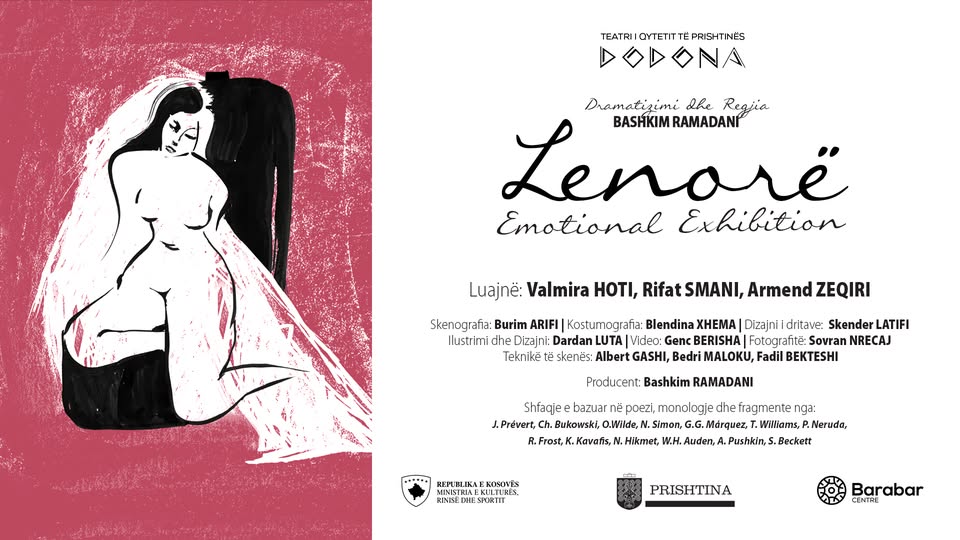 Në Teatrin Dodona sonte premiera e shfaqjes Lenorë ‘Emotional Exhibition’