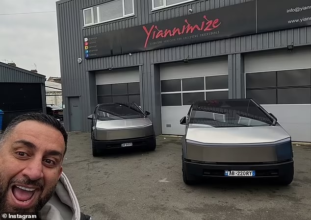 “Cybertruck” me targa shqiptare sekuestrohet në Britani