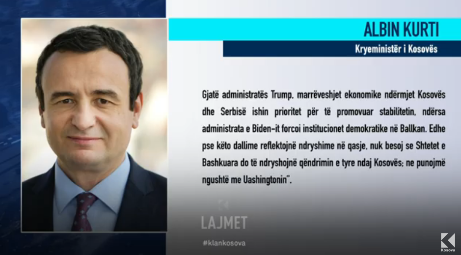 'Pendohet' Kurti, tash e pranon ujdinë e Trumpit (VIDEO)