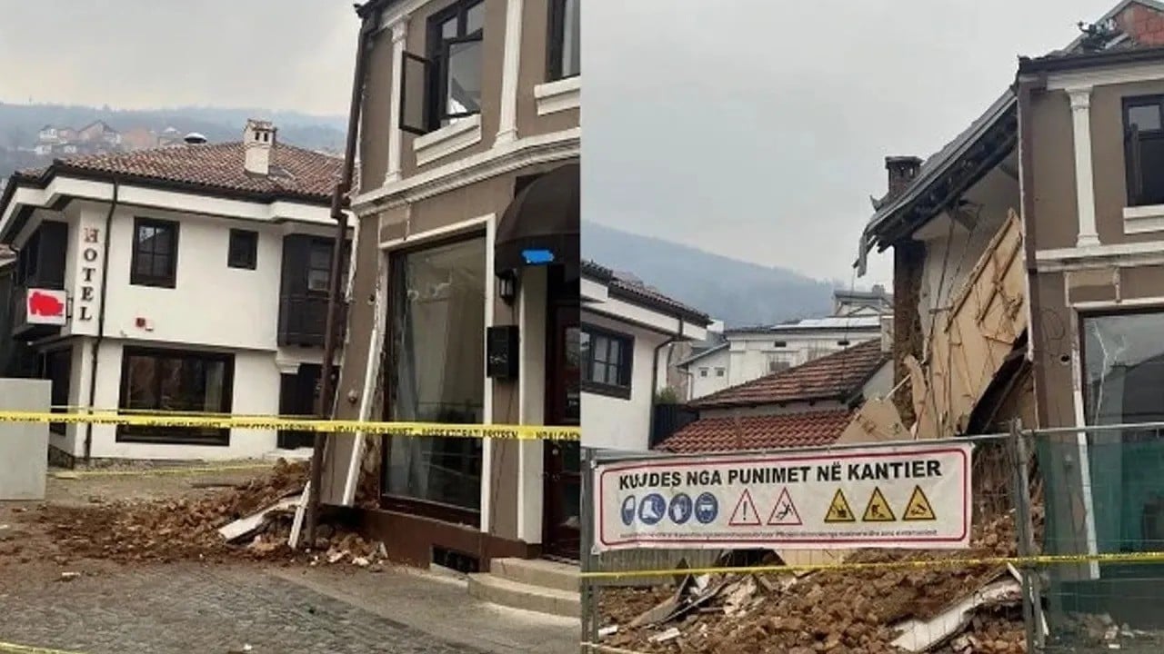Krenohej për restaurime, megjithatë Çeku injoron shembjen e një muri në Qendrën Historike të Prizrenit