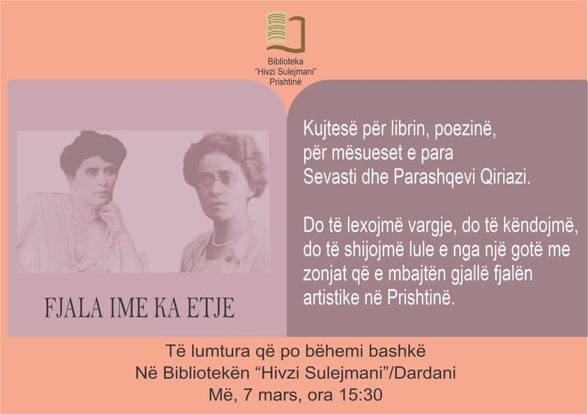 “Fjala ime ka etje” , takim letrar në Prishtinë për 7 Marsin