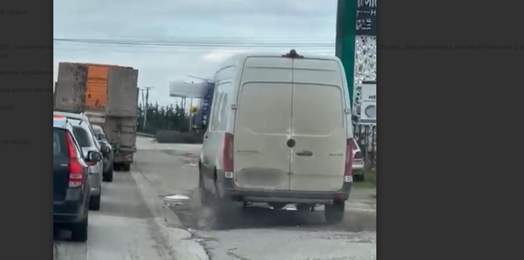 Shoferi i furgonit kreu tejkalim të parregullt, i shqiptohet gjobë dhe i pezullohet patentë-shoferi