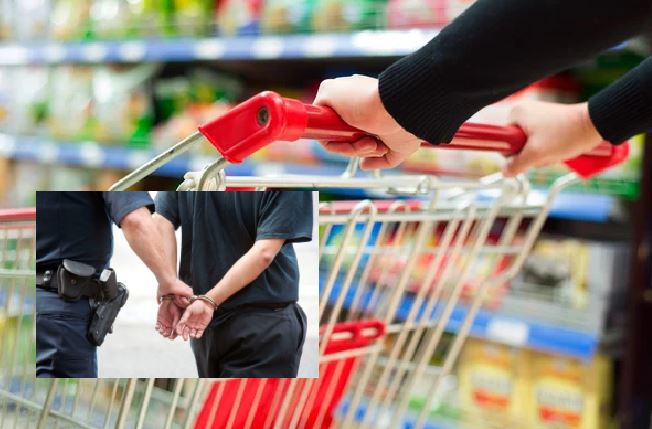 Vodhi produkte ushqimore në market në vlerë prej 80 euro, arrestohet i dyshuari