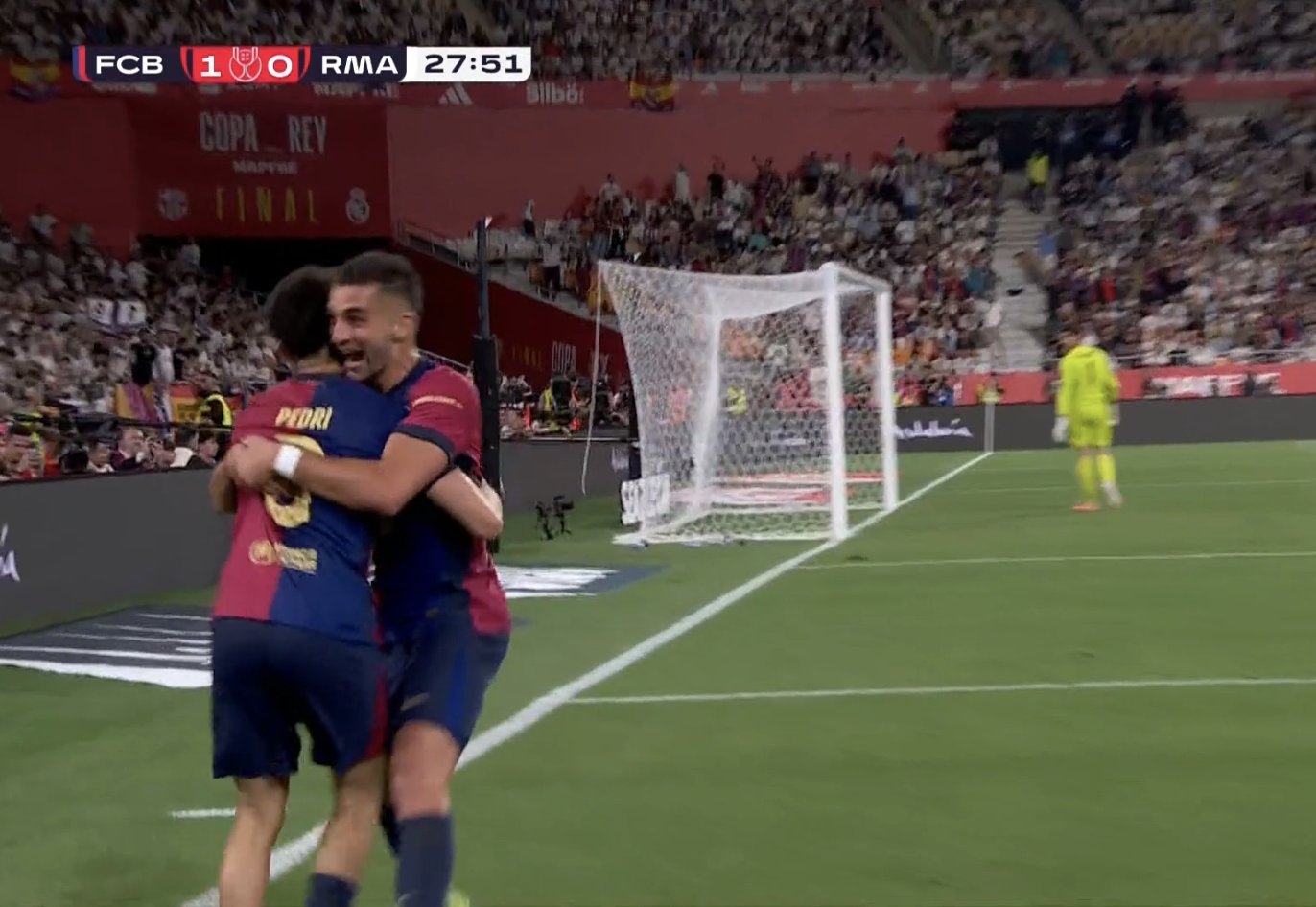Kupa e Mbretit, Barça në epërsi ndaj Realit me supergolin e Pedrit