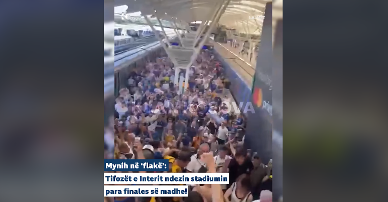 Mynihu në ‘flakë’: Tifozët e Interit ndezin stadiumin para finales ndaj PSG-së