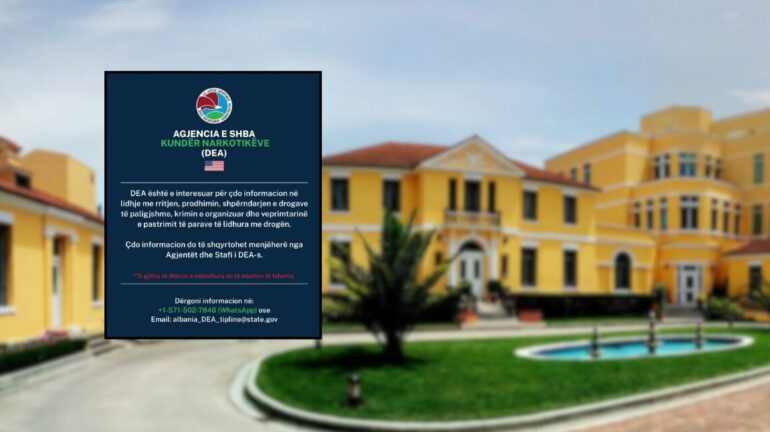 Zyra e DEA-s aktive edhe në Shqipëri, ambasada amerikane del me një apel