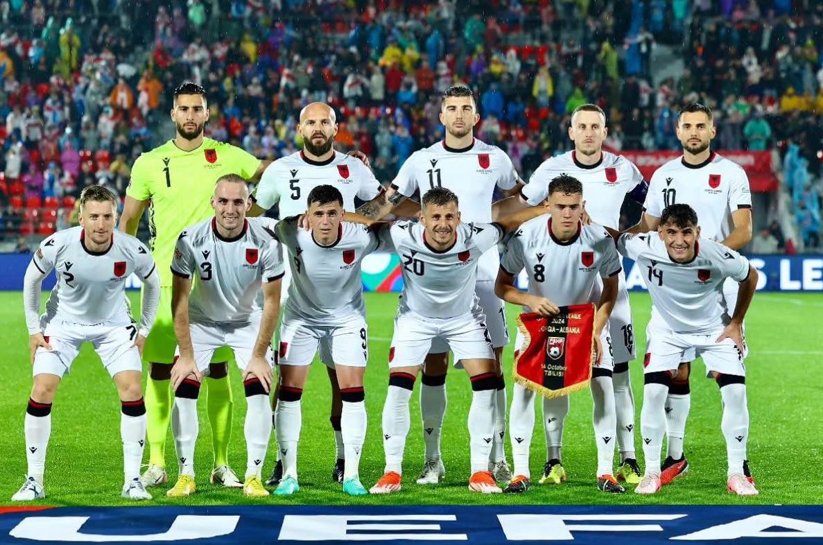 Sadiku publikon formacionin e Shqipërisë kundër Letonisë