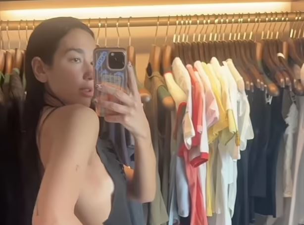 Dua Lipa poston nga Mynihu, duket tërheqëse me fustan provokues