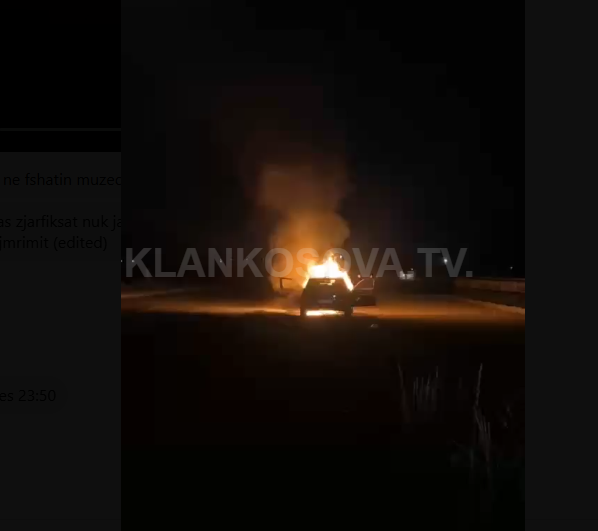 Merr flakë një veturë në Muzeqinë të Shtimes (VIDEO)