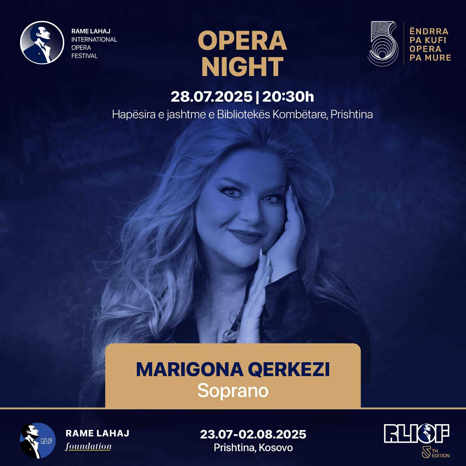 Sopranoja Marigona Qerkezi në “Opera Night” - Ngjitet sonte në skenën e RLIOF-it!