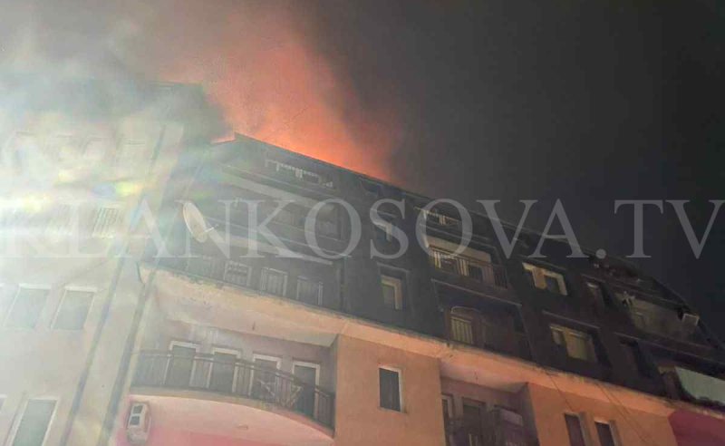 Përfshihet nga zjarri një ndërtesë banimi te Parku i Qytetit në Prishtinë (VIDEO)