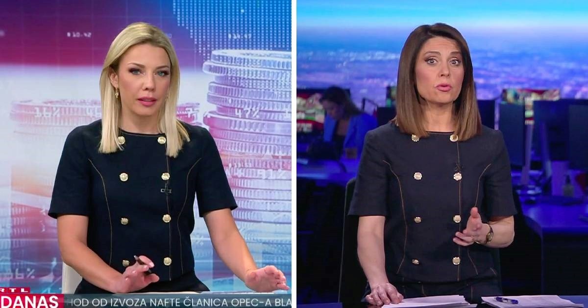 Dy moderatore të dy televizioneve kroate shfaqen me veshje të njëjtë