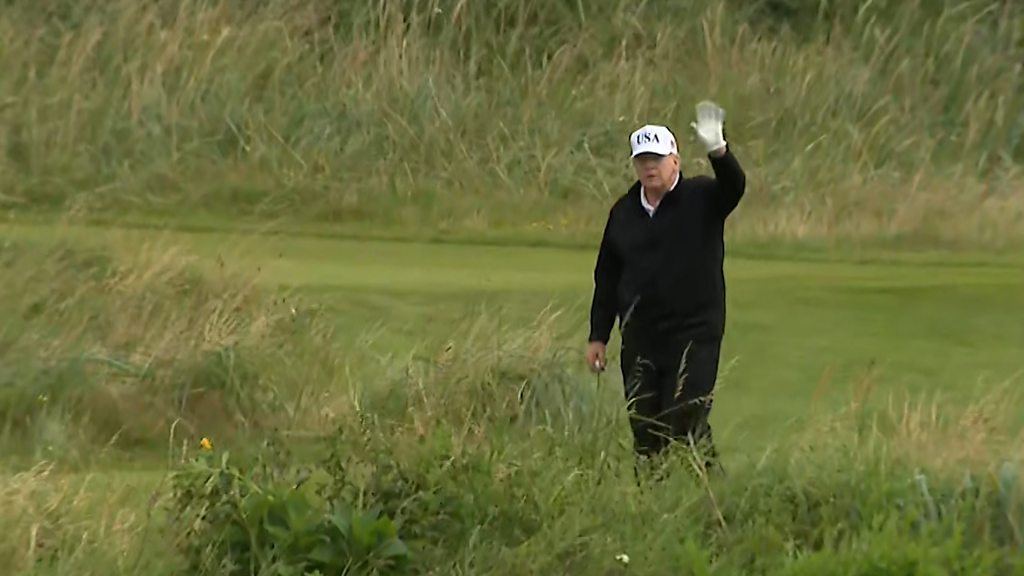 Trumpi luan golf në Skoci nën masa të larta sigurie