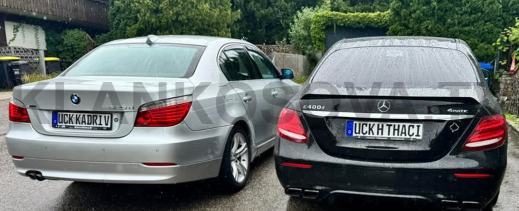 Mërgimtarët e Suharekës me automjete me targa që nderojnë Thaçin e Veselin (FOTO)