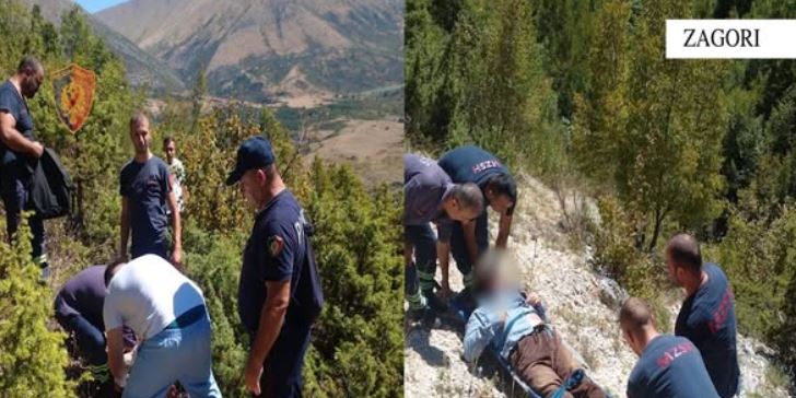 Tre persona mbesin të bllokuar në malin e Ndëranit në Gjirokastër, policia iu del në ndihmë