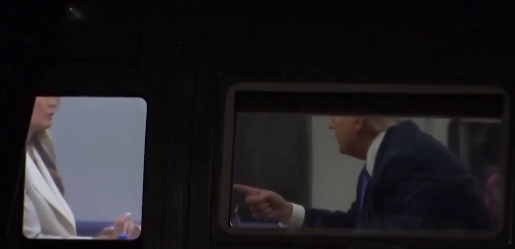 Trumpi ia drejton gishtin Melanias pas bisedës tensionuese në helikopter