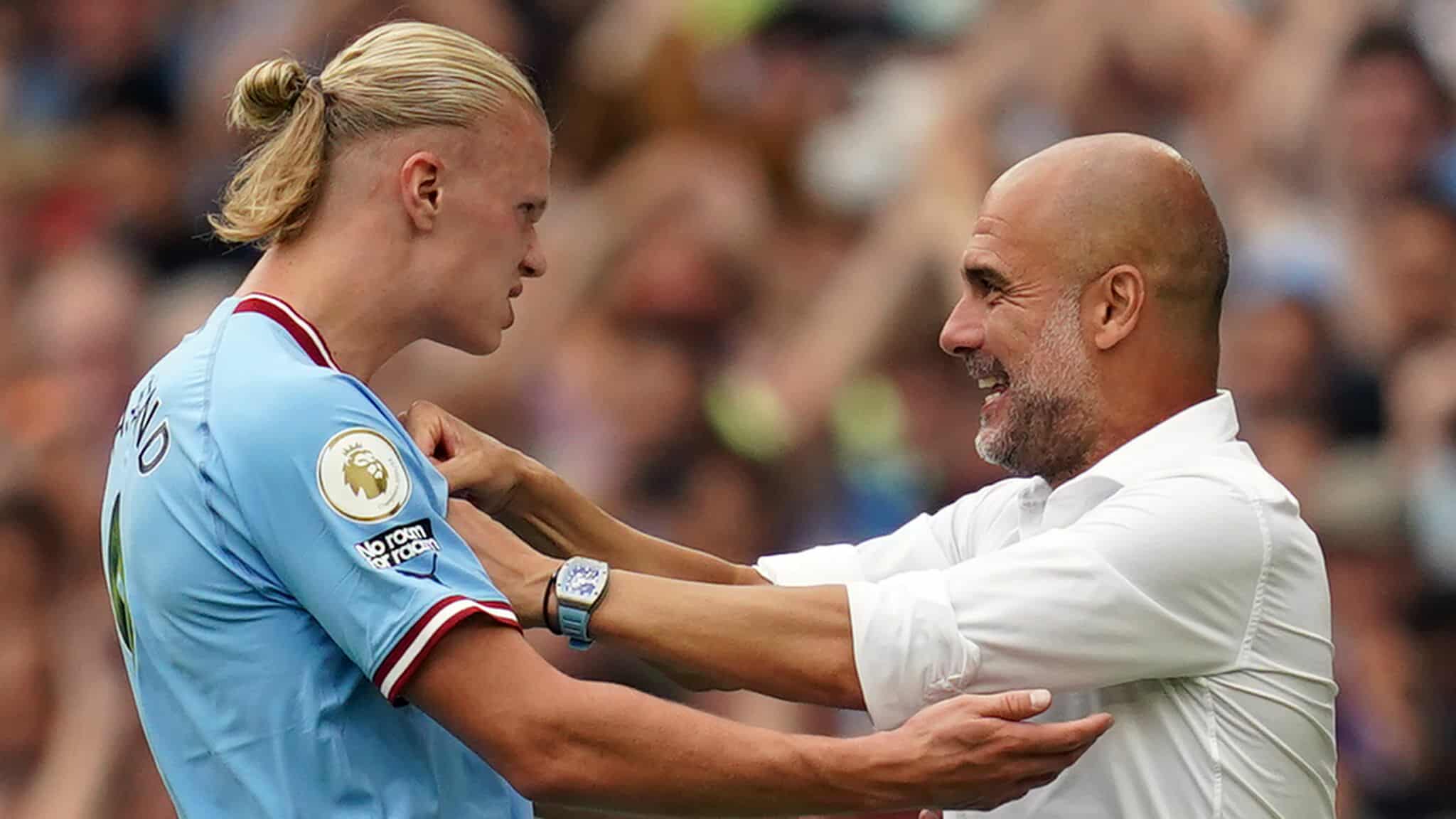 Guardiola mbështet Haalandin në objektivin për të tejkaluar Messin dhe Ronaldon në UCL