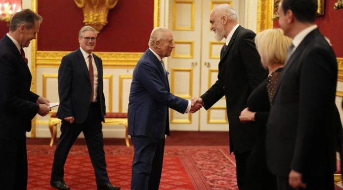 Samiti i Procesit të Berlinit, Rama mirëpritet nga Mbreti Charles III në Londër