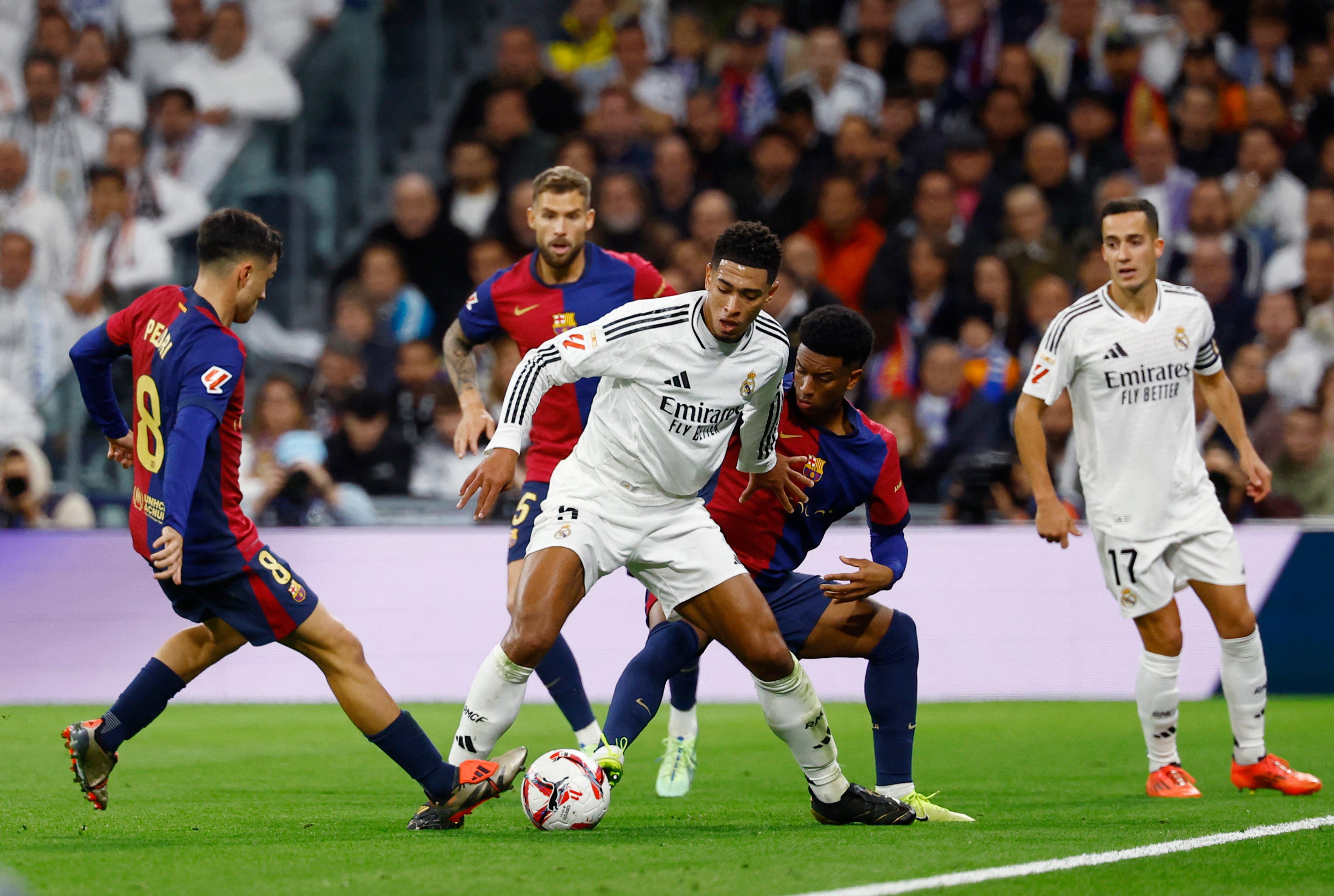 Mbyllet pjesa e parë në "Santiago Bernabeu", Reali po fiton 2-1 ndaj Barcelonës