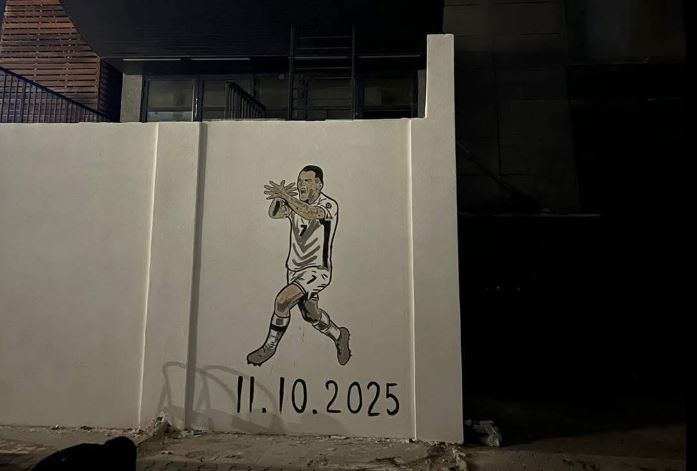 Festa e Rey Manajt ndaj Serbisë bëhet mural jashtë palestrës ''Minatori'' në Mitrovicë